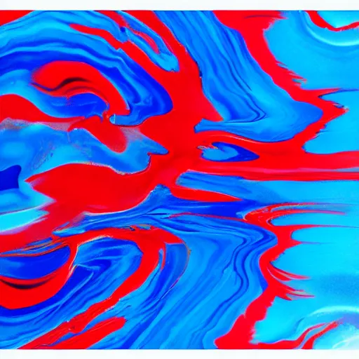 Image similar to a red and blue fluid