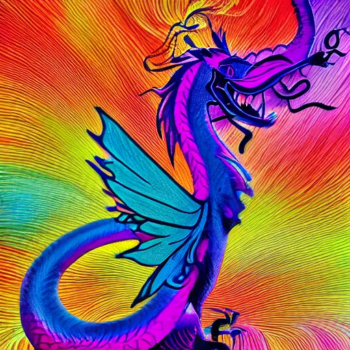 Prompt: multi color smoke with the small ( outstretched ribbed wings and head of a fairytale dragon ), billowy, 8 k, 4 k