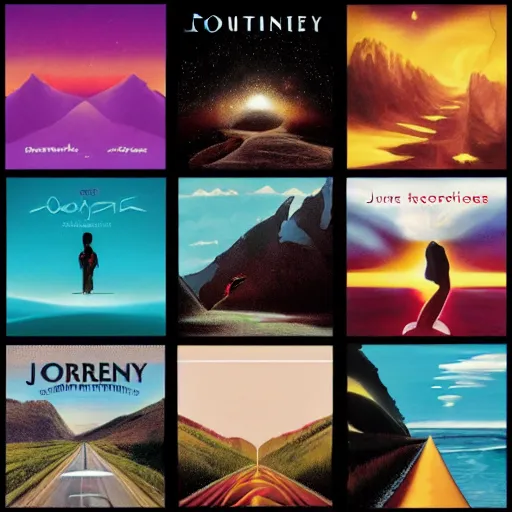 Image similar to journey album covers