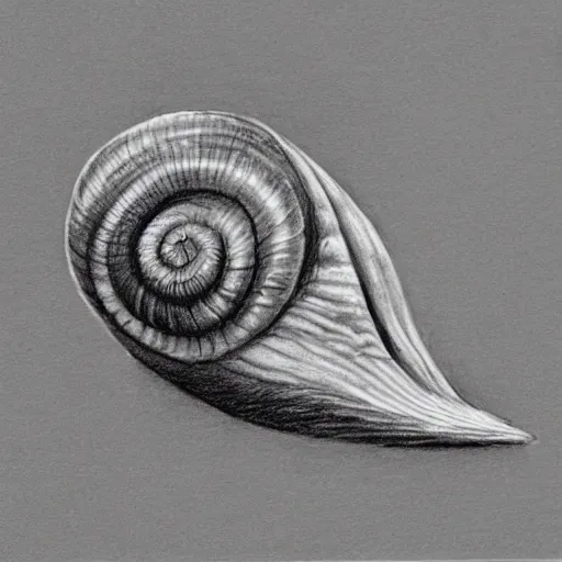 Image similar to snail as a pencil drawing