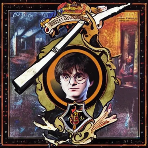 Prompt: Harry Potter rap album, album art, 2008