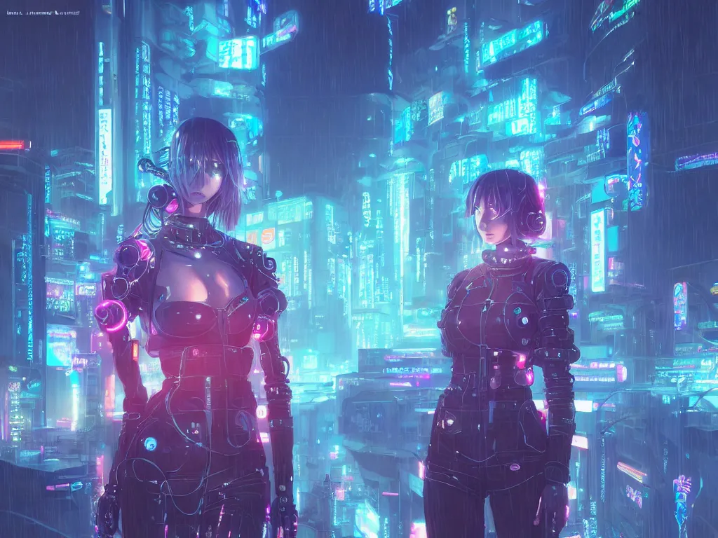 Image similar to portrait anime visual futuristic female cyber airforce, on cyberpunk neon light tokyo rainy rooftop, ssci - fi and fantasy, intricate and very beautiful, human structure, concept art, sharp focus, anime by rossdraws and liya nikorov and magali villeneuve and simon stalenhag and luxearte, frostine engine