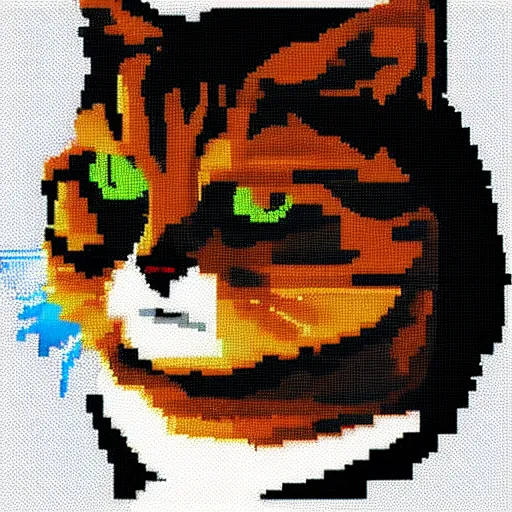 Prompt: pixel art of a cat