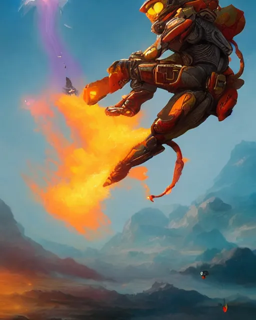 Master chief skydiving, fiery, by pete mohrbacher and | Stable ...