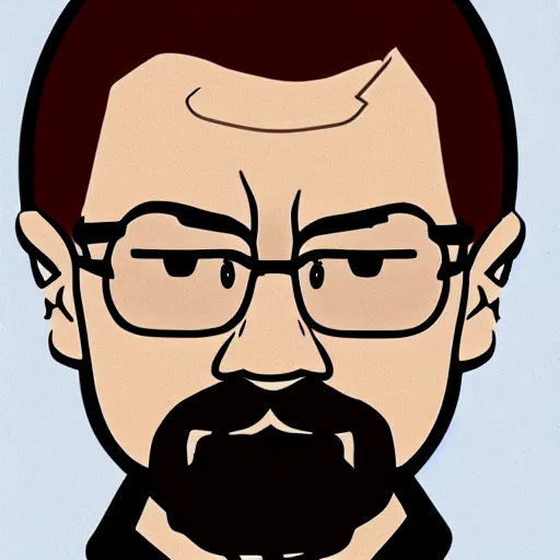 Image similar to Walter White in the art style of a kid's cartoon