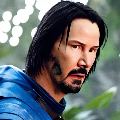 Image similar to Keanu Reeves As Avatar 4K quality super realistic