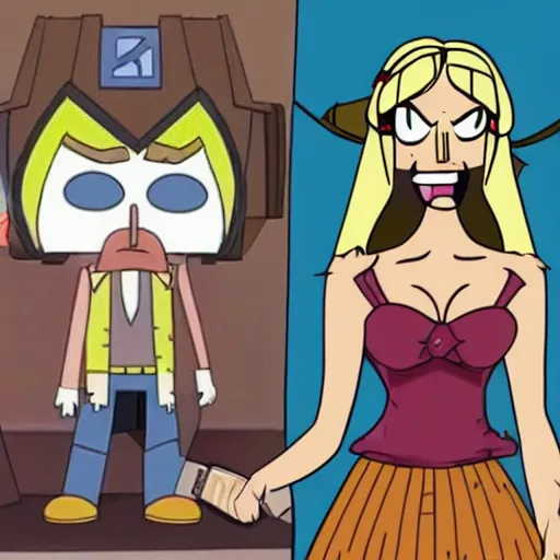 Image similar to Kaitlyn Michelle Siragusa, better known as Amouranth as a character in Regular Show (2010). JG Quintel is the artist. Amouranth is so so so so so beautiful in this animated cartoon Gravity Falls (2012). Total Drama Island Total Drama Action!
