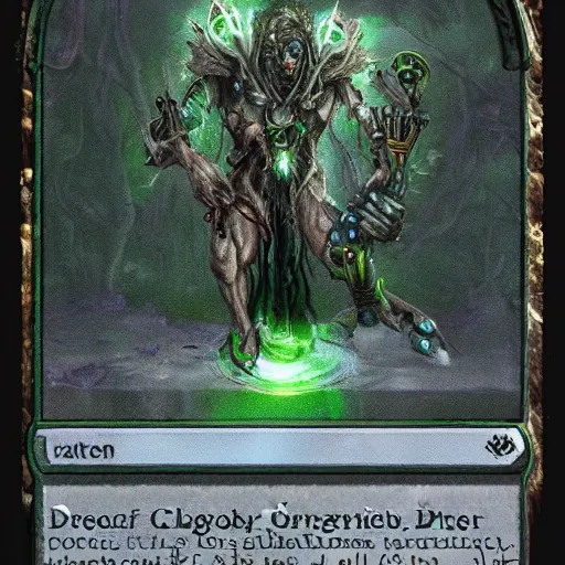 Image similar to druid cyborg in forest