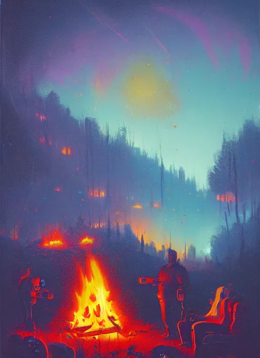 Image similar to camp fire by paul lehr