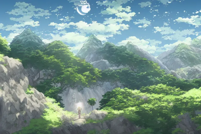 Image similar to mushoku tensei landscape art