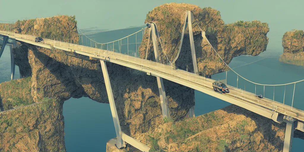 Image similar to a big bridge, 3 d octane render, epic lighting, 8 k, by goro fujita