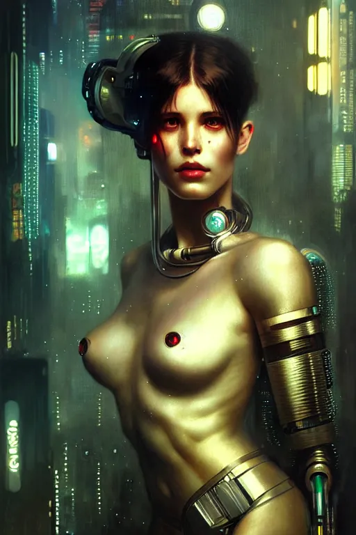 Prompt: ultra realistic, beautiful female with cyborg part like in bladerunner smoking in a crowded smoky cyberpunk club in space megalopolis, sci-fi, intricate details, eerie, highly detailed, octane render, 8k, art by artgerm and alphonse mucha and greg rutkowski