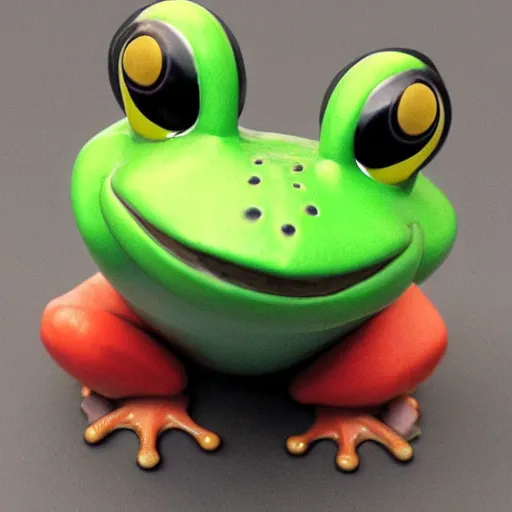 Image similar to anthropomorphic frog by studio ghibli, high detailed face,