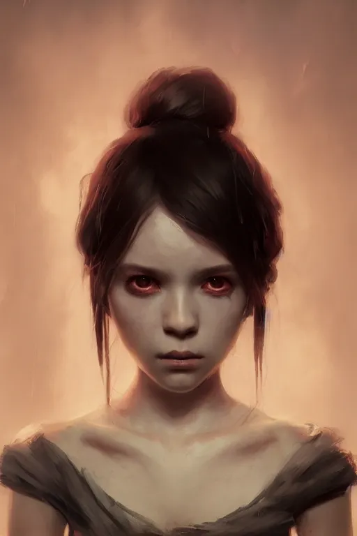 Prompt: a fancy portrait of a young Demon girl by Greg Rutkowski, Sung Choi, Mitchell Mohrhauser, Maciej Kuciara, Johnson Ting, Maxim Verehin, Peter Konig, final fantasy , 8k photorealistic, cinematic lighting, HD, high details, atmospheric , trending on artstation