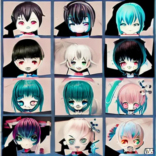 Image similar to mikudayo, horror, creepy anime art