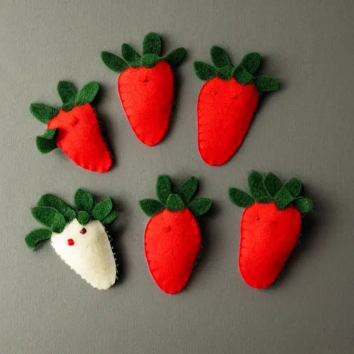 Image similar to adorable strawberry critter felt doll