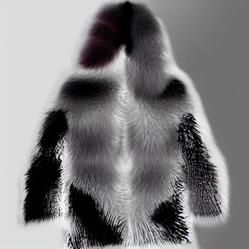 Image similar to Orca fur coat in space realistic art focus station