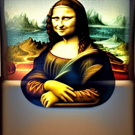 Prompt: fat mona lisa da vinci, by da vanci