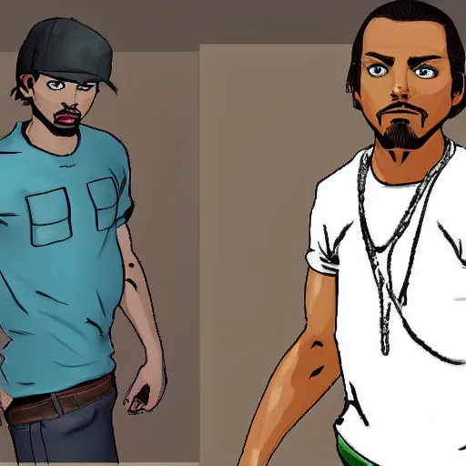 Image similar to Carl Jonson from GTA San Andreas looks like jojo