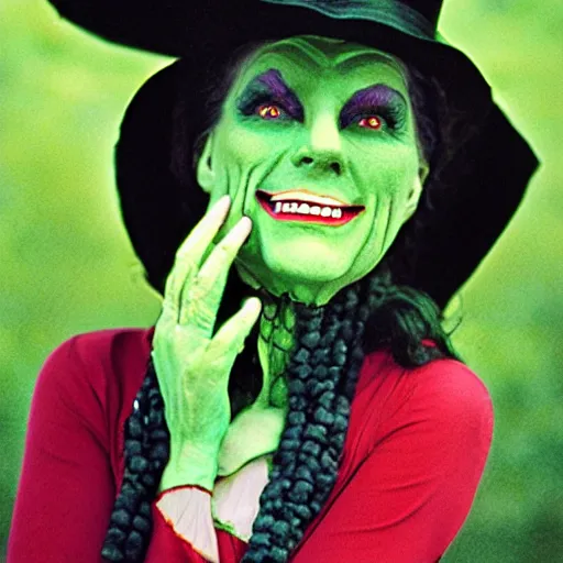 Prompt: wicked witch of the west, color film,