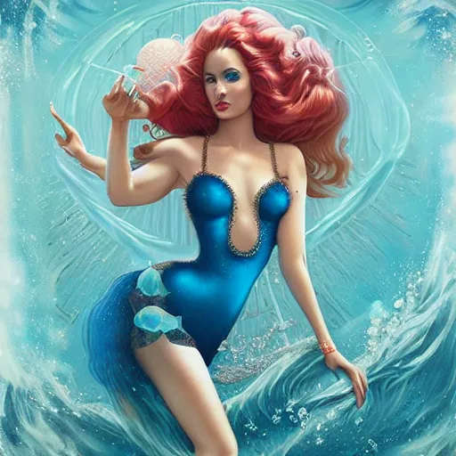 Prompt: underwater queen portrait, Pixar style, by Tristan Eaton Stanley Artgerm and Tom Bagshaw.