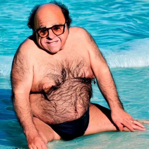 a hunky modelling photograph of danny devito Stable Diffusion