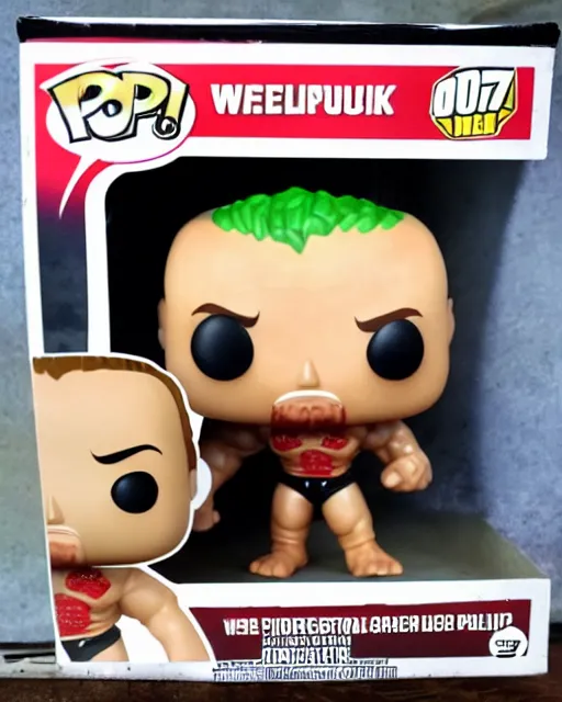 Image similar to Wrestler Funko Pop. Photographic, photography