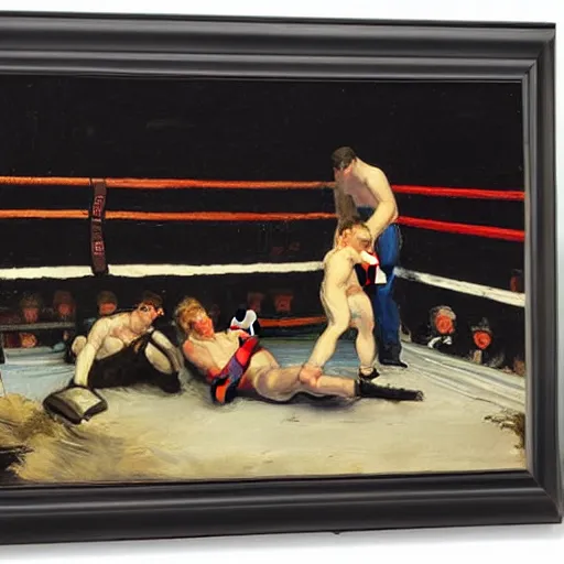 Image similar to a boxing match, by george bellows