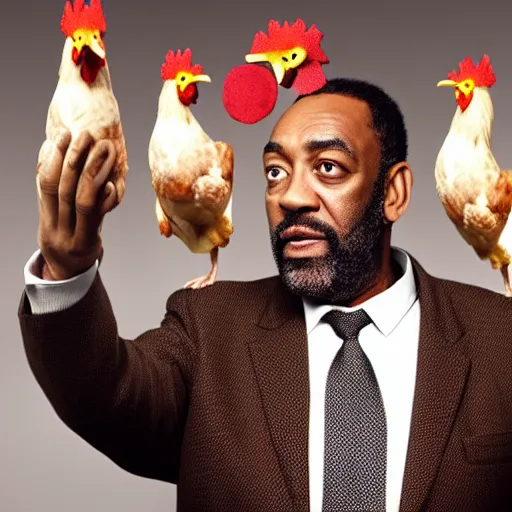 Image similar to lenny henry juggling chickens