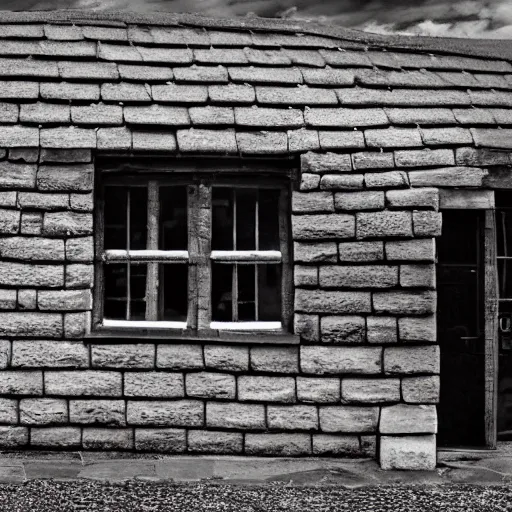 Image similar to scottish blackhouse designed by constantin brodzki., fujinon premista 1 9, 4 5 mm