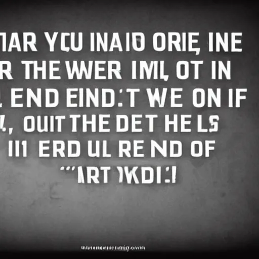 Prompt: are you in or are you out? For them all to know the end of us all.