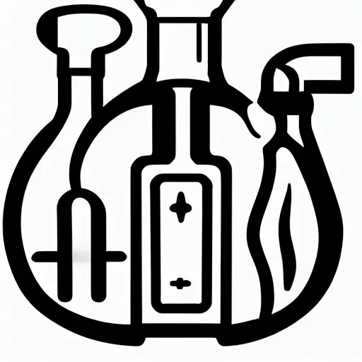 Image similar to png icon svg png line art vector logo of a alchemical vial magic potion bottle