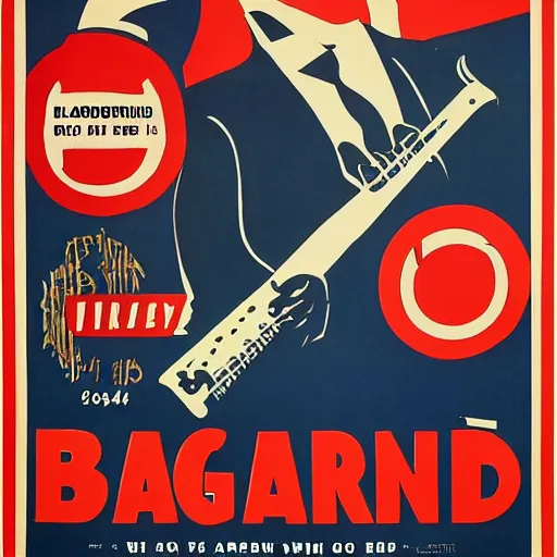 Image similar to a poster for a big band in 1 9 4 0