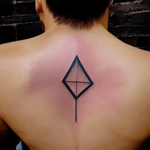 Image similar to geometrical tattoo, phoenix
