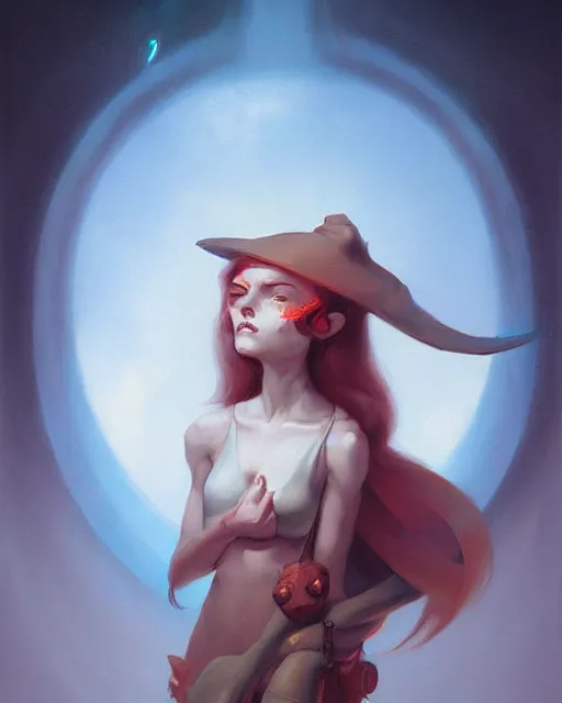 Image similar to portrait of cute girl, by peter mohrbacher