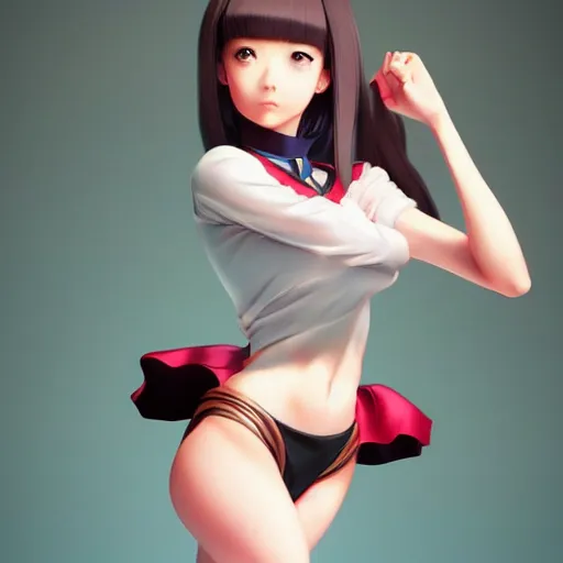 Image similar to a beautiful young kayo shibuya alluring gravure model, by akira toriyama and wlop and ilya kuvshinov and artgerm and, aesthetic, gorgeous, stunning, alluring, attractive, artstation, deviantart, pinterest, digital art