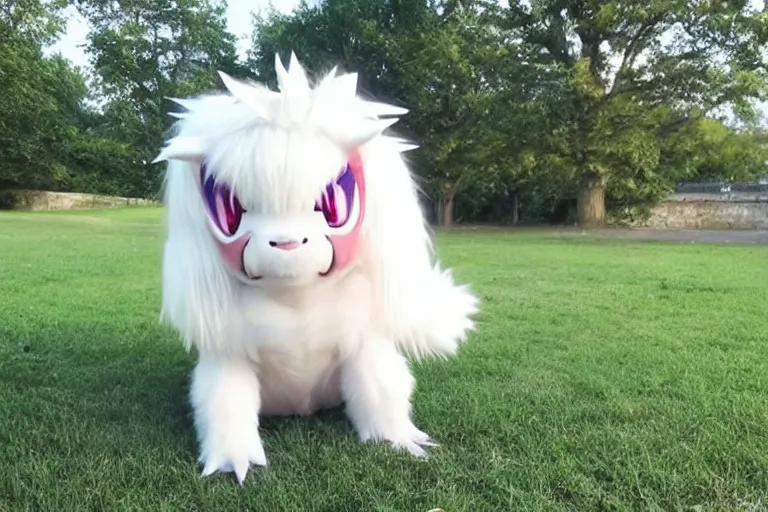 Prompt: real life absol pokemon, cute!!!, heroic!!!, adorable!!!, playful!!!, fluffly!!!, happy!!!, cheeky!!!, mischievous!!!, ultra realistic!!!, autumn, clear weather, golden hour, sharp focus