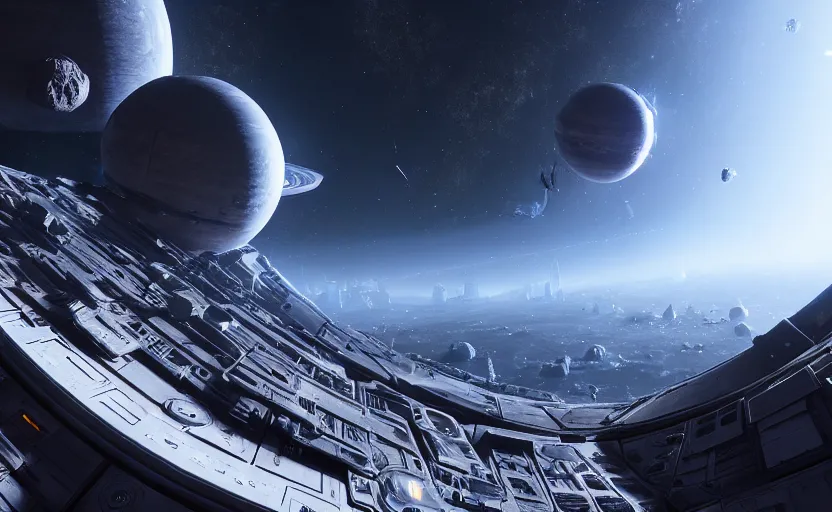 Prompt: epic shot of a space base on a planet, highly detailed, 8 k, hdr, award - winning, octane render, artstation, 3 d