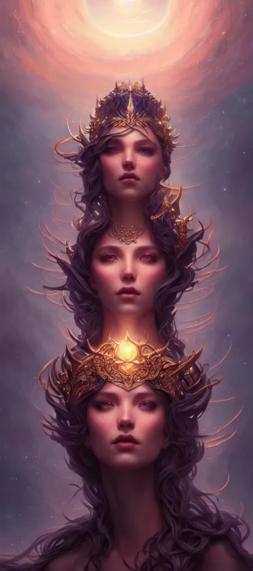 Image similar to star goddess, fine art, awesome fantasy book cover on pinterest, award winning, dark fantasy landscape, fantasy magic, intricate, elegant, sharp focus, cinematic lighting, highly detailed, digital painting, concept art, art by wlop and artgerm and greg rutkowski, masterpiece, trending on artstation, 8 k