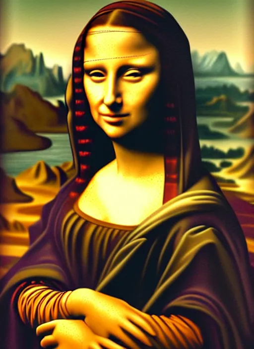 Image similar to scarlett johansson painted as mona lisa ( gioconda )