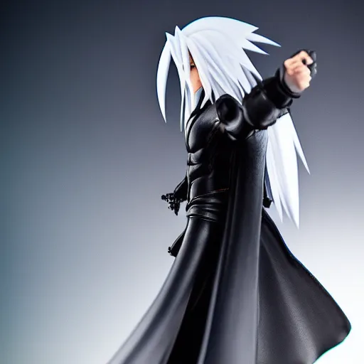 Prompt: A photo of final fantasy sephiroth, award winning photography, 50 mm.