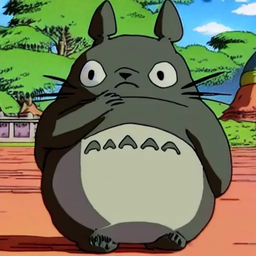 Image similar to Totoro in dragon ball z