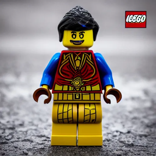 Image similar to Dr. Strange lego mini figure, macro photography, detailed, 8k