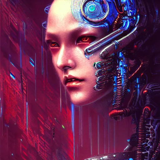 Image similar to a highly detailed long shot photo of cyberpunk female character by ayami kojima, elf, beksinski, giger, intricate, digital painting, artstation, concept art, smooth, sharp focus