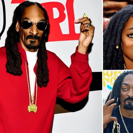 Image similar to snoop dogg starts a fight at burger king