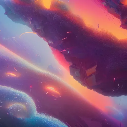 Image similar to a gorgeous dreamscape, disintegrating channel of pure force, painted by ross tran, rendered in pixar octane