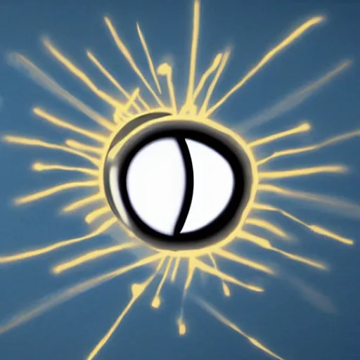 Image similar to light being poured into an eye, logo