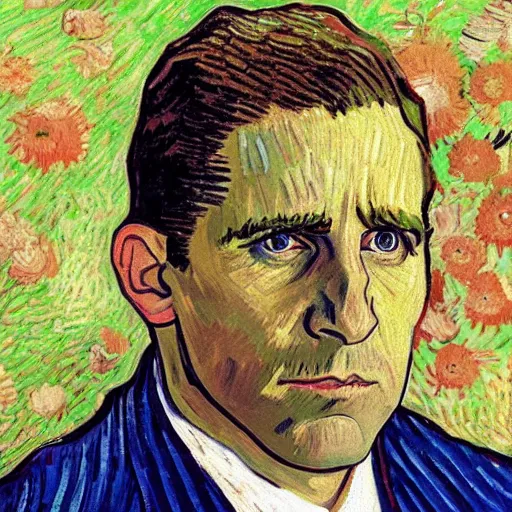 Image similar to michael scott by van gogh