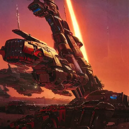 Image similar to marvel war machine, chris foss, john harris, beeple, wayne barlowe