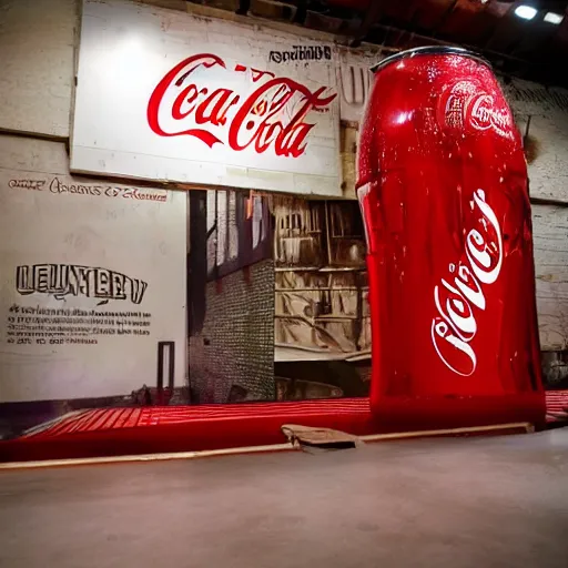 Prompt: coca cola huge tank, ultra realistic, photo